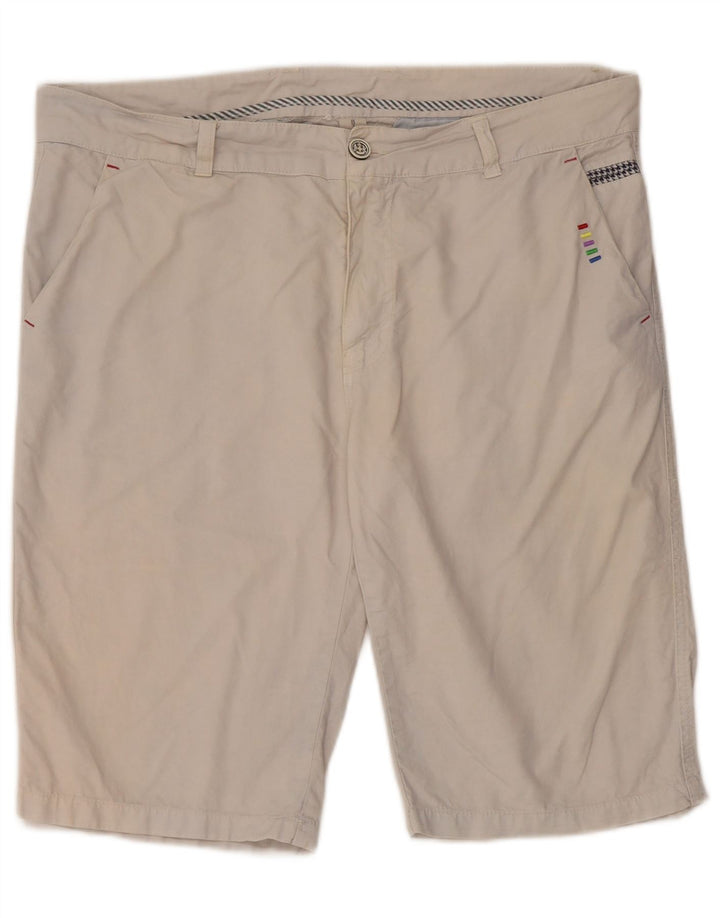 Vintage Herren Chino Shorts W36 Große graue Baumwolle