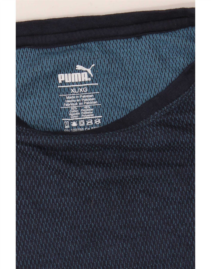 Puma Herren Top Langarm XL Marineblau Baumwolle