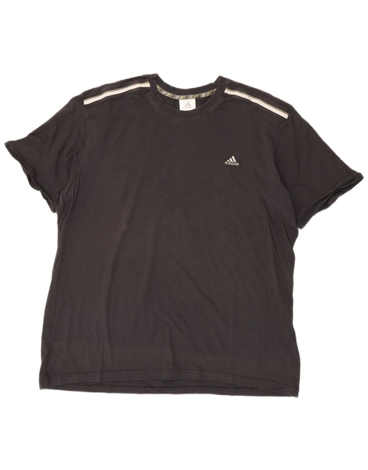 Adidas Herren T-Shirt Top 2XL Schwarz Baumwolle