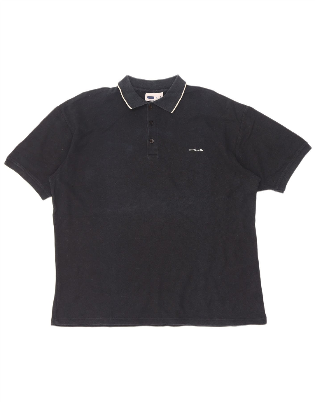 Fila Herren Poloshirt XL Schwarz Baumwolle
