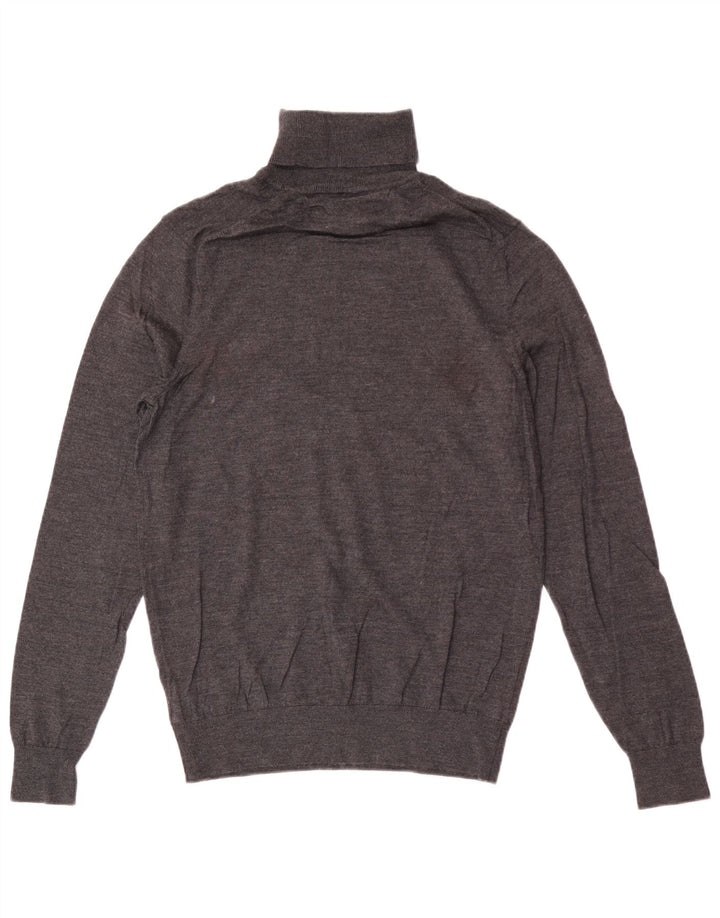 Tommy Hilfiger Rollkragenpullover für Herren, groß, aus grauer Wolle