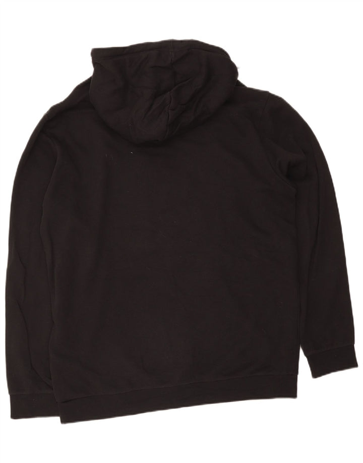 Adidas Herren Kapuzenpullover, groß, aus schwarzer Baumwolle