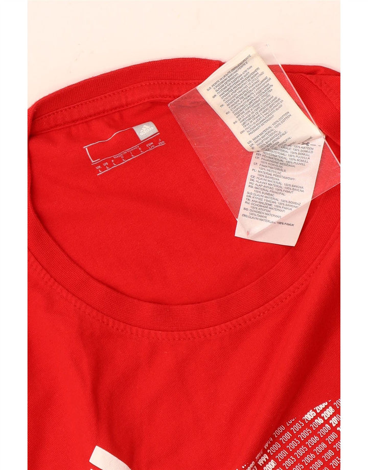 Adidas Herren Grafik T-Shirt Top Large Rot