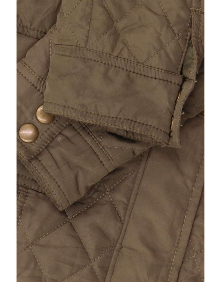 Marks & Spencer Damen Steppjacke UK 8 Small Khaki Polyester