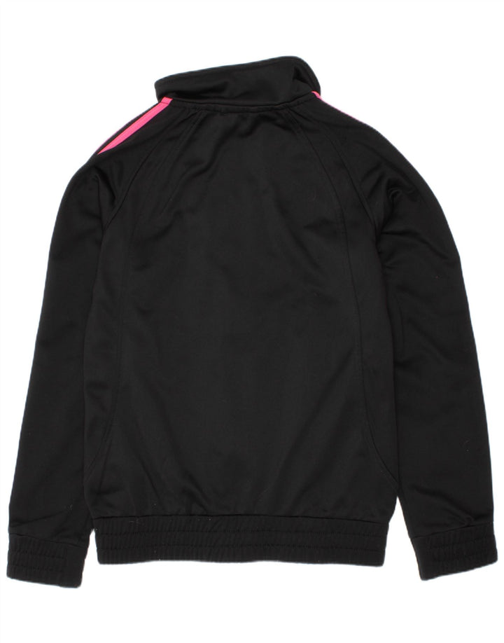 Adidas Mädchen-Trainingsanzug-Top-Jacke, 9–10 Jahre, schwarzes Polyester