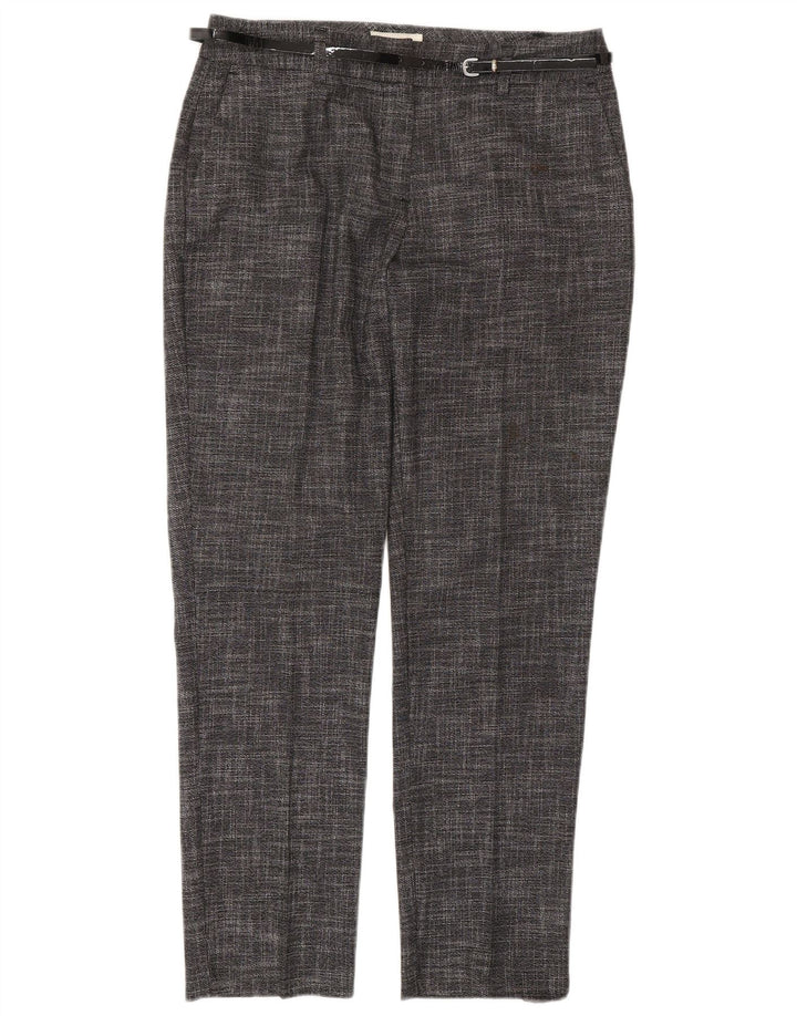 MONSOON Damen Kurze Freizeithose UK 10 Small W27 L28 Grau meliert