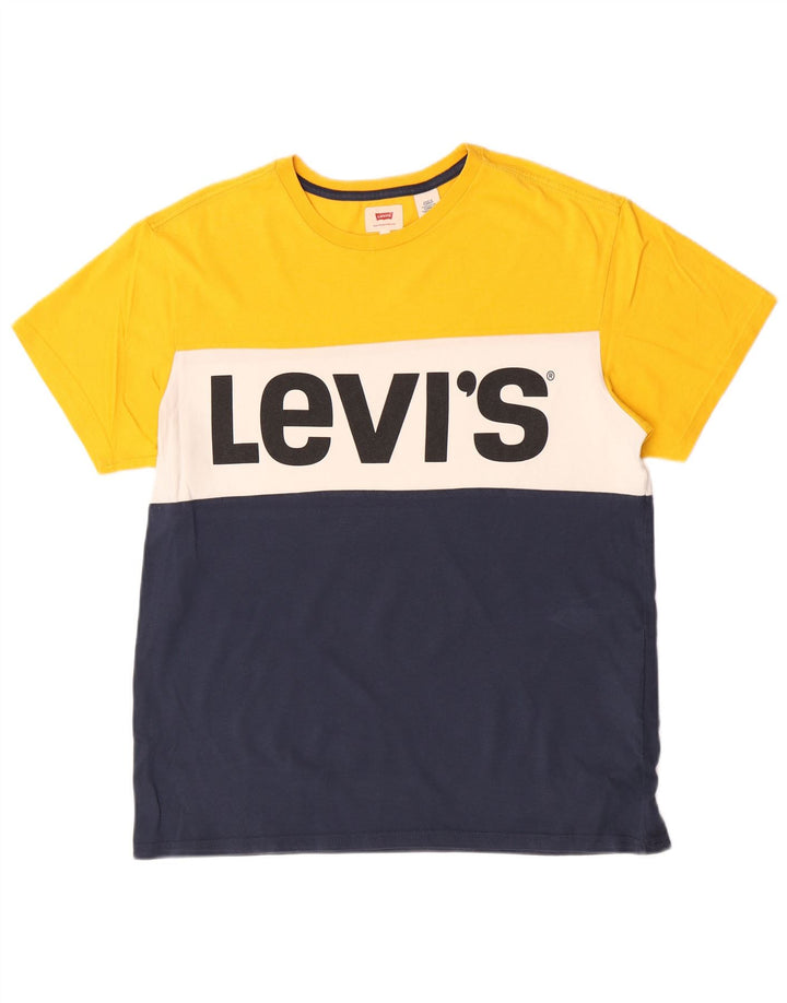 Levi's Herren-T-Shirt mit Grafik, mittelgroß, mehrfarbig, Colourblock-Baumwolle