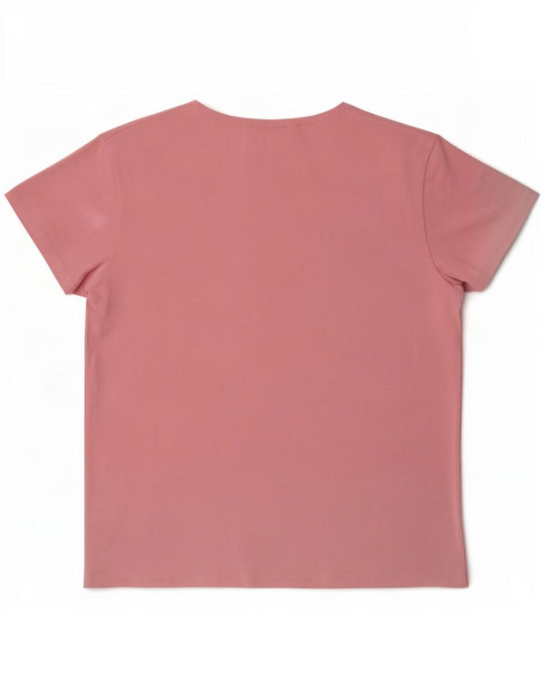 Asics Damen T-Shirt Top UK 14 Mittelrosa Baumwolle
