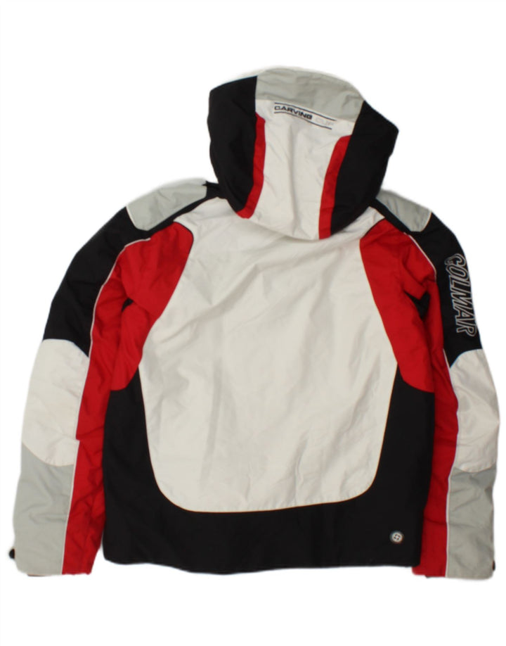 Colmar Damen-Skijacke mit Kapuze, EU 38, Mittelweiß, Farbblock