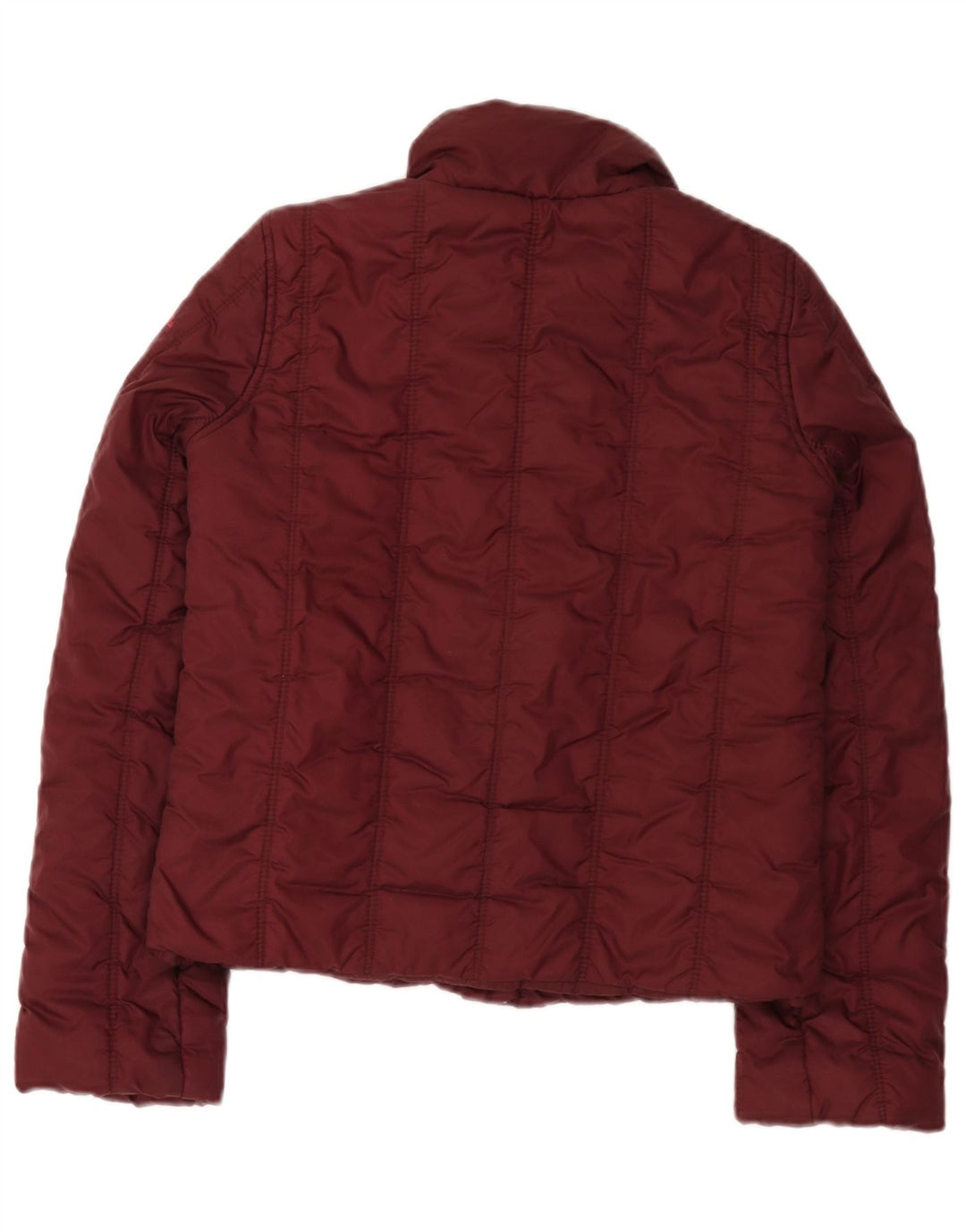 Guess Damen Wattierte Jacke UK 10 Small Burgundy Nylon