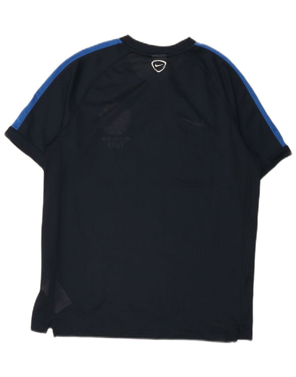 Nike Dri Fit Grafik-T-Shirt für Jungen, 13–14 Jahre, XL, Marineblau, Farbblock