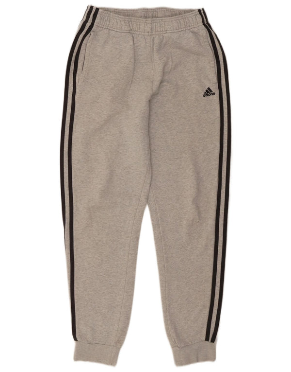 Adidas Jungen-Trainingshose, Jogginghose, 13–14 Jahre, grau gefleckte Baumwolle