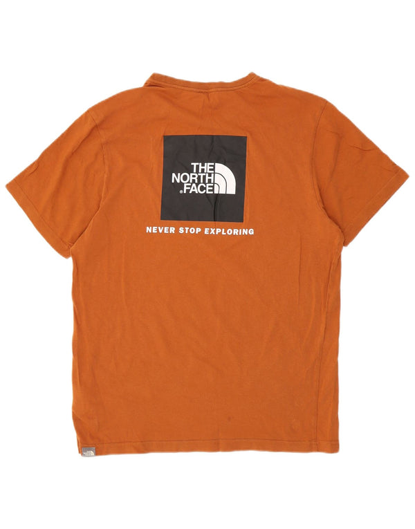 The North Face Herren Grafik-T-Shirt-Oberteil aus mitteloranger Baumwolle