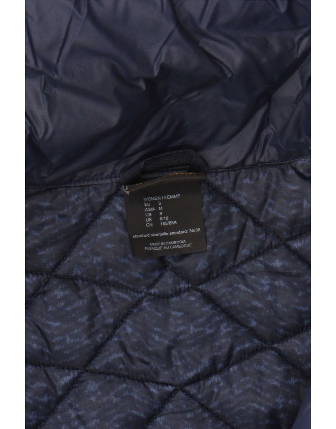 Jack Wolfskin Damen Wattierte Jacke UK 8/10 Small Marineblaues Nylon