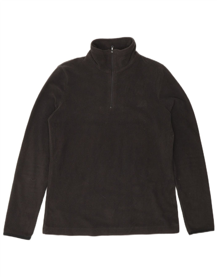 LOTTO Damen-Fleecepullover mit Reißverschluss am Hals, Größe S, Schwarz