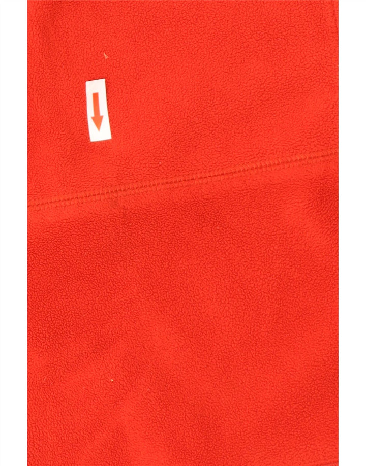 Asics Damen-Fleecepullover mit Reißverschluss am Hals, Mittelrotes Polyester