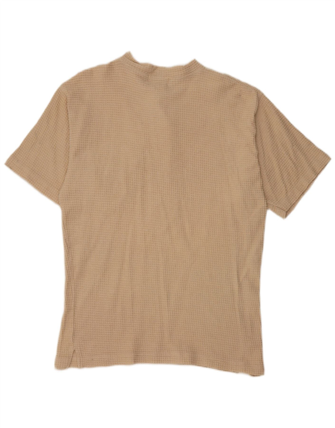 Berto Lucci Herren T-Shirt Top Small Beige Baumwolle