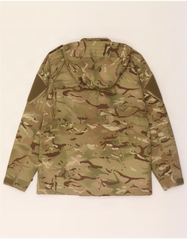 Vintage Herren Militärjacke mit Kapuze UK 42 XL Khaki Camouflage