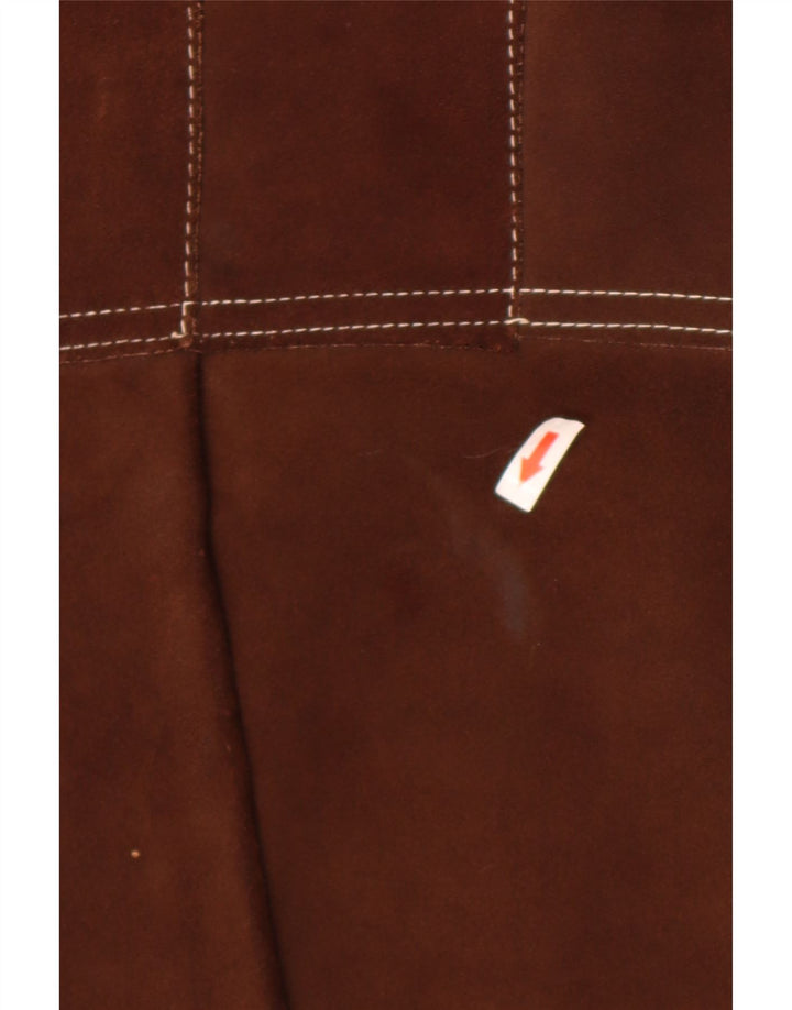 Vintage Damen Wildlederweste UK 12 Mittelbraun