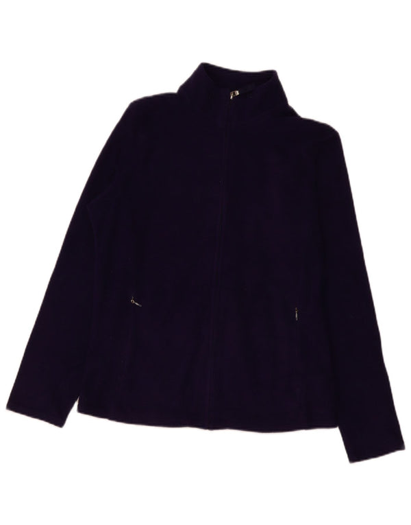 Marks & Spencer Damen Fleecejacke UK 12 Medium Purple Polyester