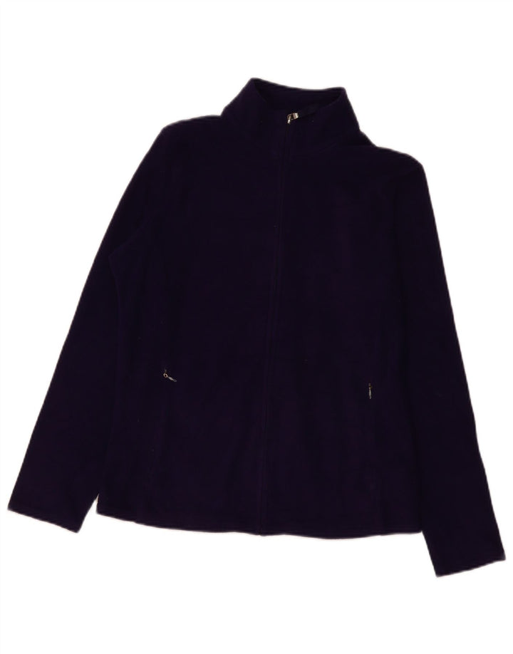 Marks & Spencer Damen Fleecejacke UK 12 Medium Purple Polyester