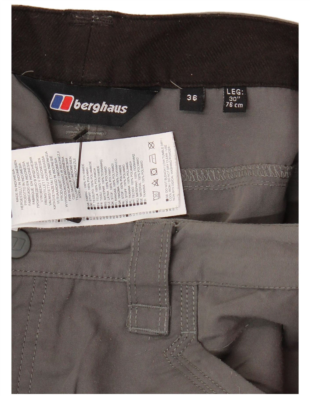 BERGHAUS Gerade Wanderhose für Herren, W36, L26, Grau, Polyamid