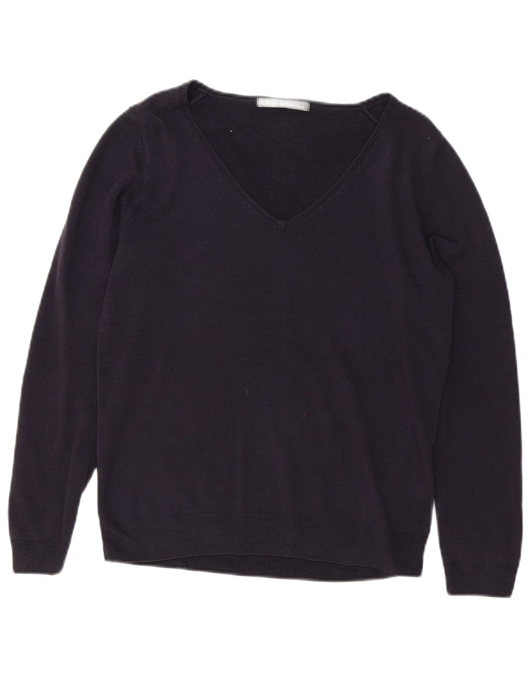 Marks & Spencer Damen-Pullover mit V-Ausschnitt, Gr. 12, Mittelblau, Acryl