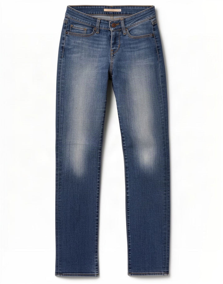 Levi's Damen 714 Straight Jeans W25 L32 Blaue Baumwolle