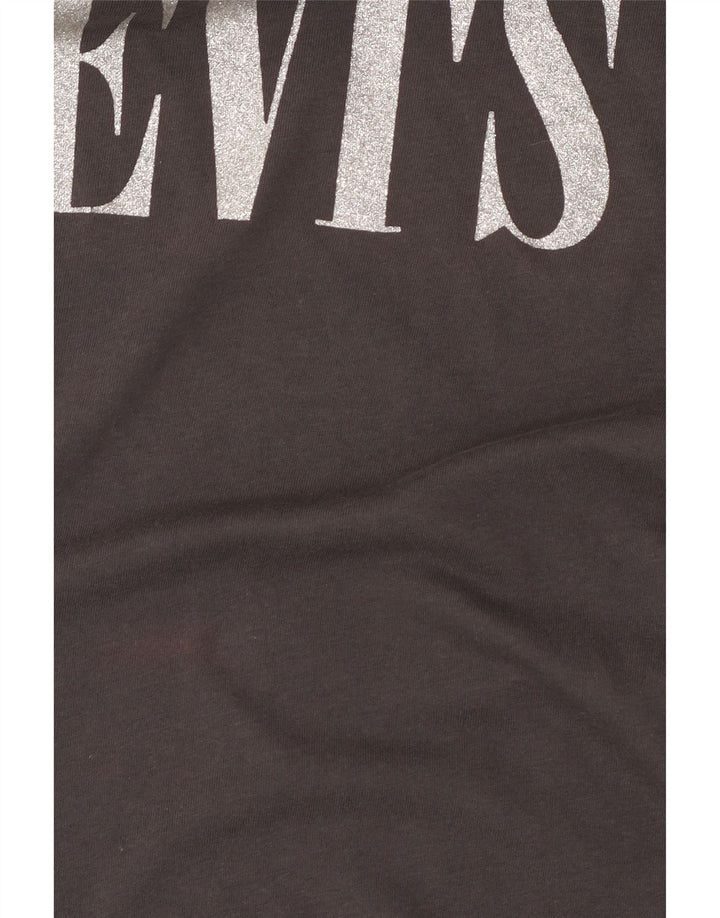 Levi's Damen Grafik-T-Shirt-Oberteil UK 6 XS Grau