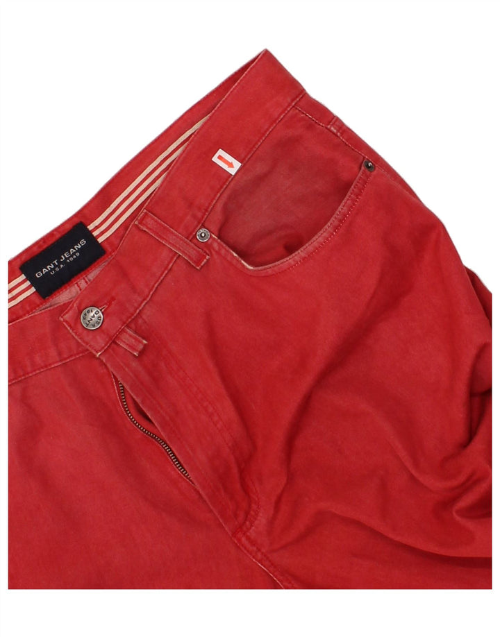 GANT Womens Regular Casual Trousers W36 L31 Red Cotton Vintage Gant and Second-Hand Gant from Messina Hembry 