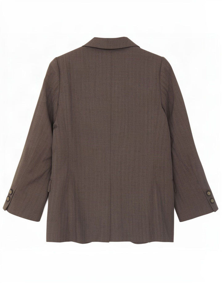 Byblos Damen-Blazerjacke mit 3 Knöpfen, Gr. 10, klein, grau gestreift