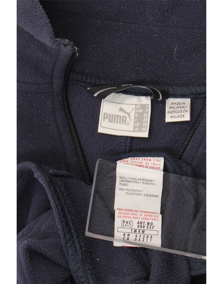 PUMA Damen Fleecejacke UK 10 Small Marineblau Polyester