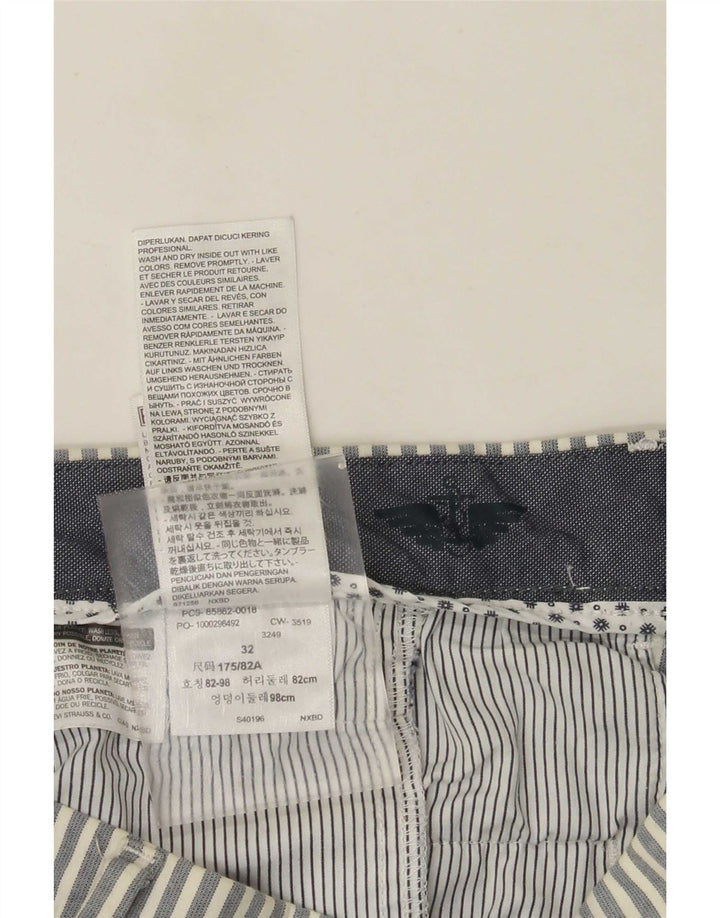 Dockers Herren-Chinoshorts W32, große grau gestreifte Baumwolle