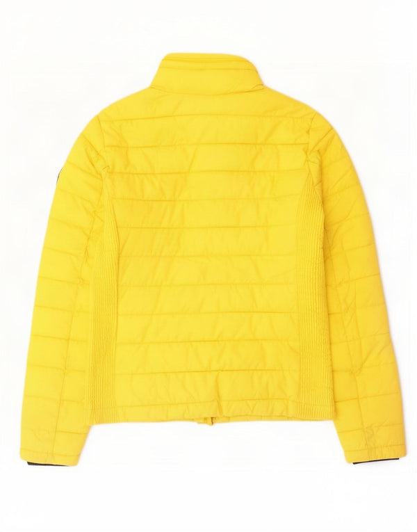 Superdry Damen Wattierte Jacke UK 12 Mittelgelbes Polyester