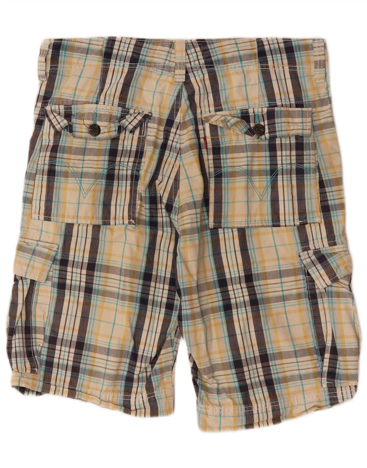 LEVI'S Herren-Cargoshorts W34, große, mehrfarbig karierte Baumwolle
