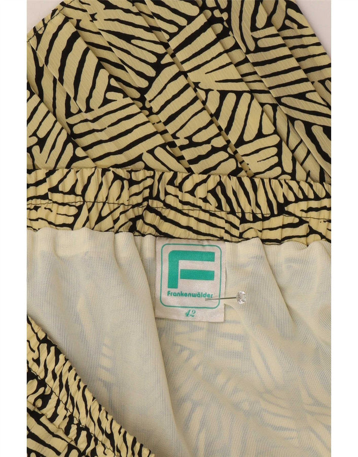 Frankenwalder Damen Faltenrock IT 42 Medium W30 Gelb Geometrisch