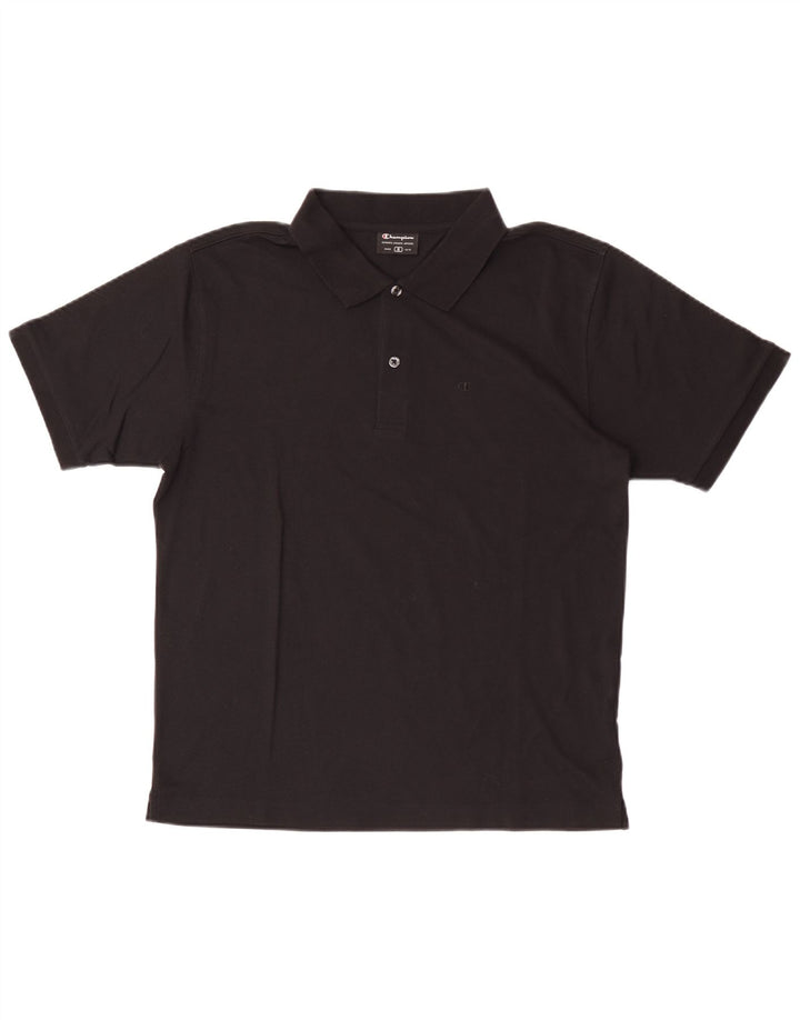 Champion Herren-Poloshirt, Größe S, schwarze Baumwolle