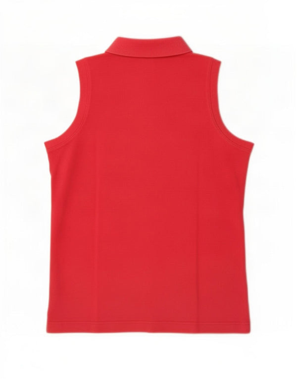 Lotto Damen Ärmelloses Poloshirt UK 12 Mittelrosa Baumwolle