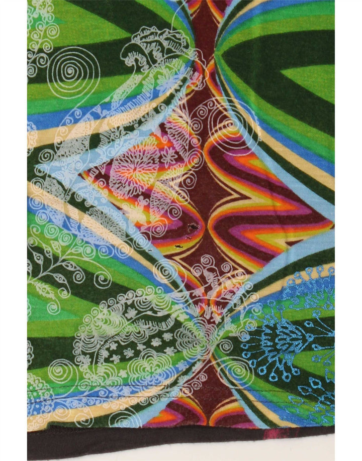 Desigual Womens Graphic T-Shirt Top UK 12 Medium Mehrfarbiger Schmetterling