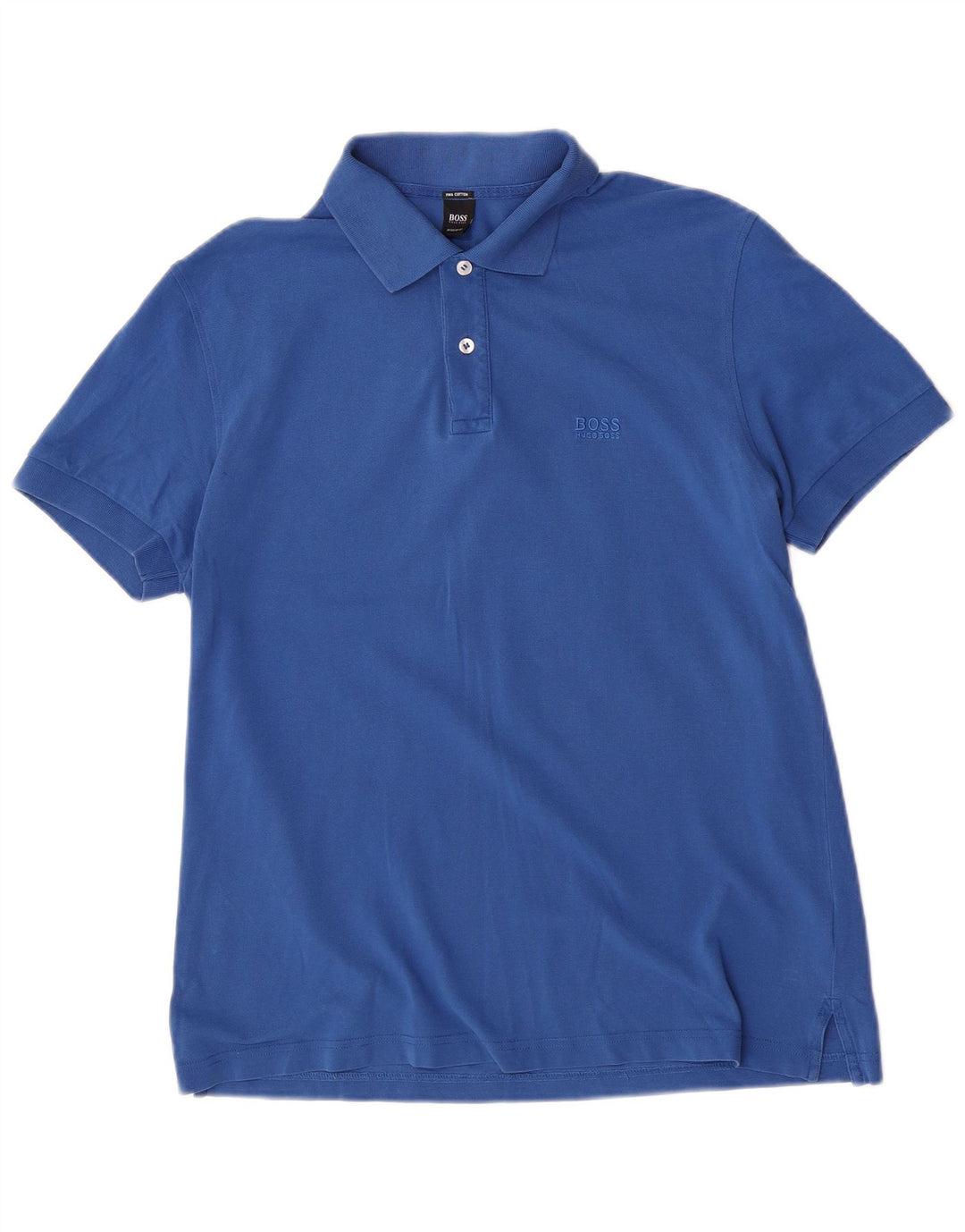 Hugo Boss Herren-Poloshirt mit normaler Passform, große blaue Baumwolle