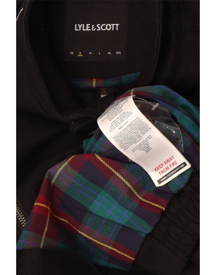 Lyle & Scott Herren Bomberjacke UK 36 Small Schwarz Baumwolle