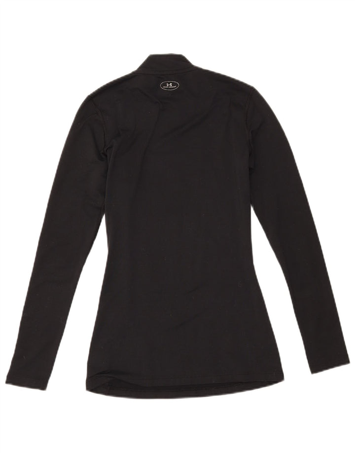 Under Armour Damen Cold Gear Top Langarm UK 4 XS Schwarz Polyester