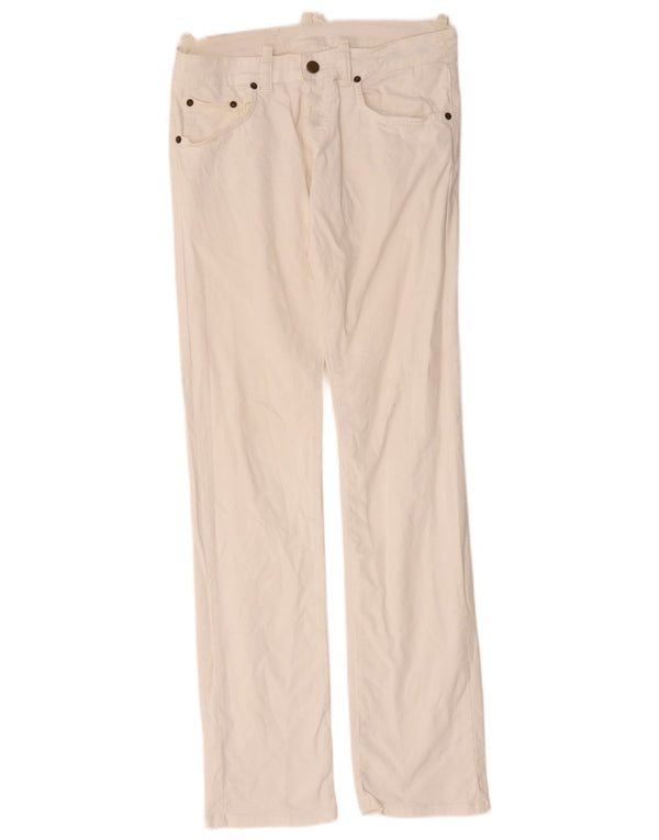 Iceberg Damen-Jeans mit niedriger Taille, schmal, W29, L33, weiße Baumwolle
