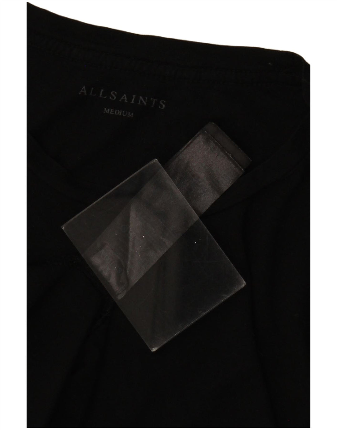 ALL SAINTS Herren T-Shirt Top Medium Schwarz Baumwolle