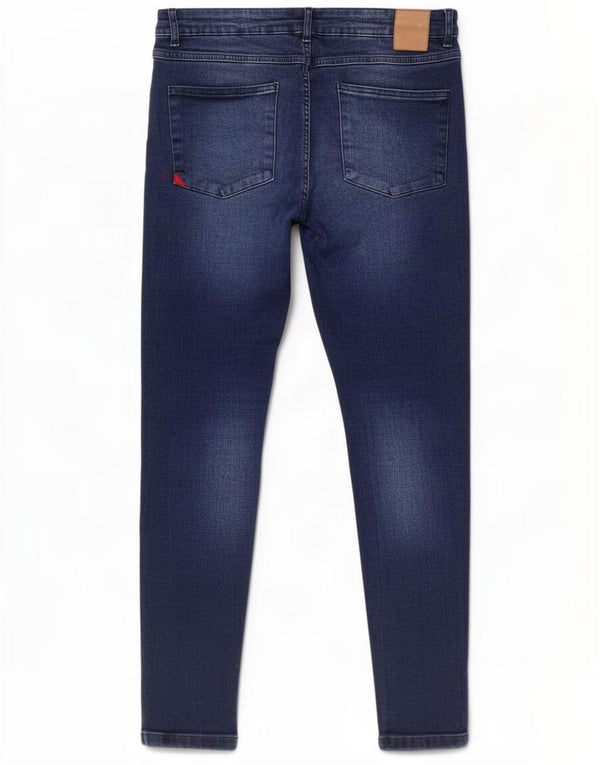 11 Degrees Distressed Skinny Jeans für Damen, W34, L30, Marineblau, Baumwolle