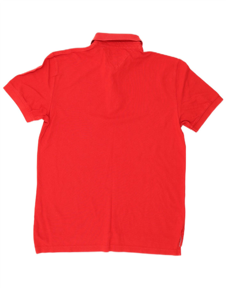 Tommy Hilfiger Herren-Poloshirt aus mittelroter Baumwolle