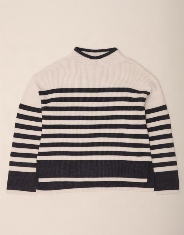Marks & Spencer Damen-Pullover mit Rollkragen, UK 14, Mittelweiß