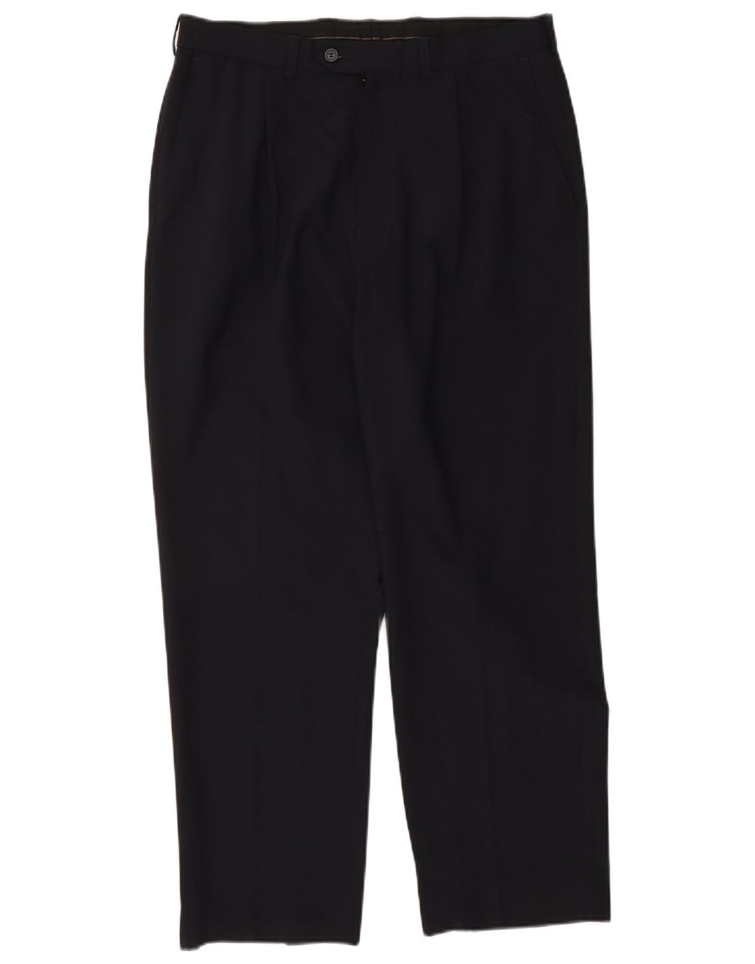Marks & Spencer Herren-Anzughose mit Pegged-Anzug, W34, L29, marineblaues Polyester