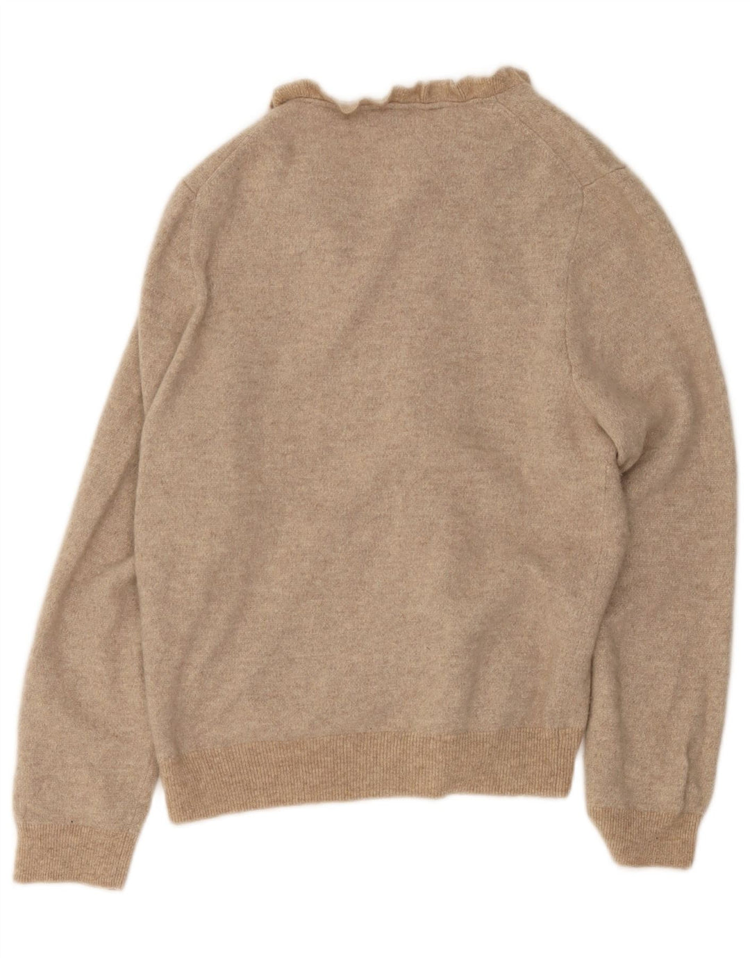 J. Crew Damen Strickjacke UK 18 XL Beige Wolle