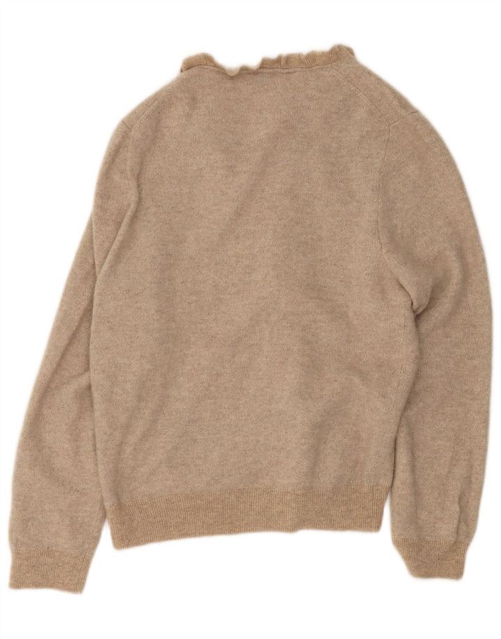 J. Crew Damen Strickjacke UK 18 XL Beige Wolle